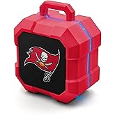 SOAR NFL Shockbox LED Wireless Bluetooth Speaker - Water Resistant IPX4, 5.0 Bluetooth with Over 5 Hours of Play Time - Small Portable Speaker - Officially Licensed NFL, Perfect Home & Outdoor Speaker