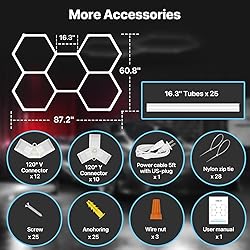 HYPERLITE Gen 2 Hexagon Garage Lights: 168W 16800LM