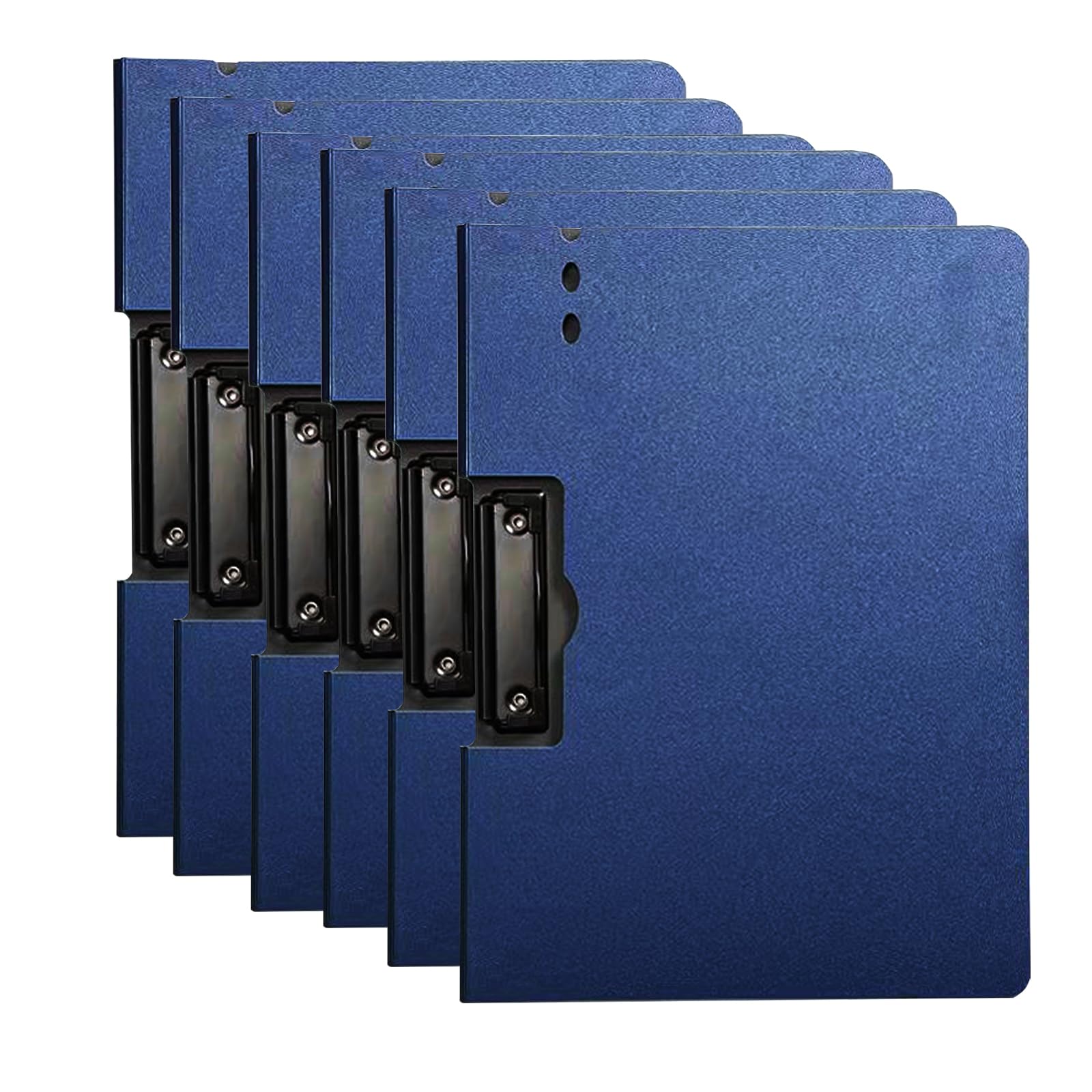 A4 Clipboard with Cover, 6 Pack Foldover A4 Clipboard File Document Organiser for Business,Office,School or Restaurant - Blue