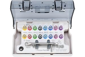 BUIFAC Dental Implant Kit, Universal Prosthetic Torque Wrench Screwdriver Tool, Adjustable Torque Value of 10-70Ncm, Secure/Disassemble Implant Restorations