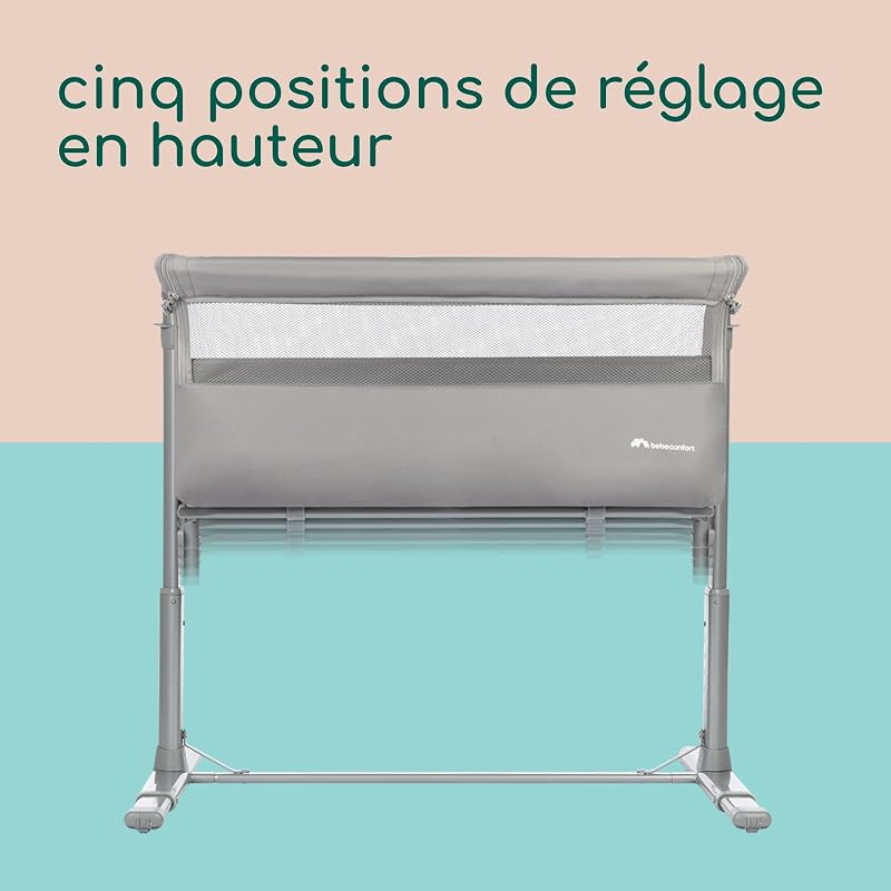Zina Berceau Bébé & Cododo, 0-9 kg, Mineral Grey