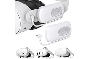 YUANHOT Battery Pack for Meta Quest 3/3S/2, 2Pack 20000mWh 18W Fast Charger Extended Battery for Meta Oculus Quest 2/3 Original Strap and Elite Strap Lightweight VR Accessories for Extra 2-4H