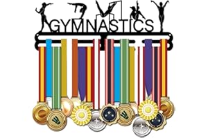 SUPERDANT Gymnastics Metal Holders for Display Women's Rhythmic Gymnastic Sports Awards Medals Display Race Holder Medals Hanger Race Metal Wall Medal Rack for Girls Kids Athletes Gifts 15.75x6in