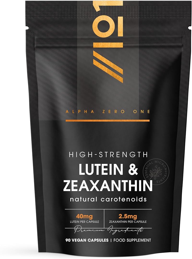 ALPHA01 Lutein Zeaxanthin 40mg 2.85mg BioPerine Vegan 90 Caps