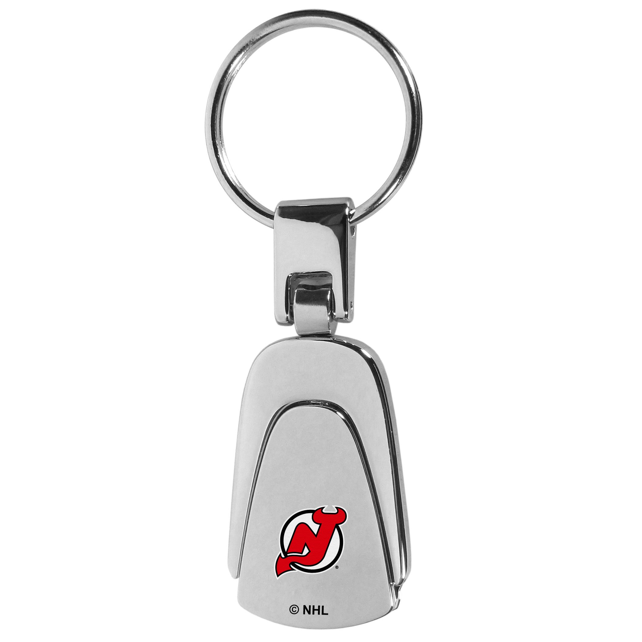 Siskiyou Sports NHL New Jersey Devils Unisex Steel Teardop Key Chain, Metal, One Size