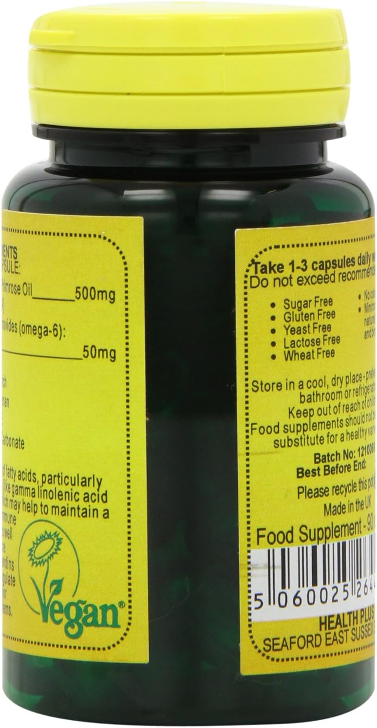 Veganicity Evening Primrose Oil 500mg (9% GLA) : Omega-6 Plant Supplement : 90 Vegan Capsules, in a Planet-Friendly 99% Recycled Pot - Image 5