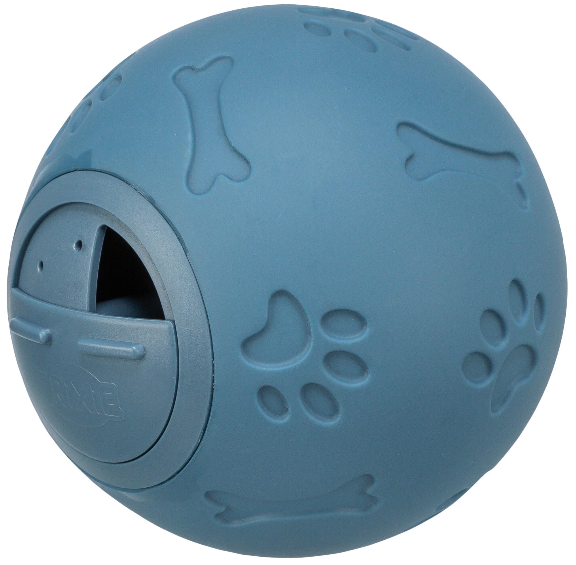 TRIXIE Snack Ball – Intelligence toy for dogs – Adjustable opening – Hard plastic – Dark blue – Ø 11 cm – 3490