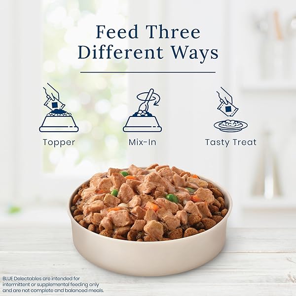 BLUE BUFFALO DELECTABLES NATURAL WET DOG FOOD TOPPER, LAMB DINNER 3OZ (PACK OF 24)