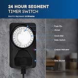 Desiretech Plug-in Timer Switch 24 Hour Segment Timer 3120W Black view 3