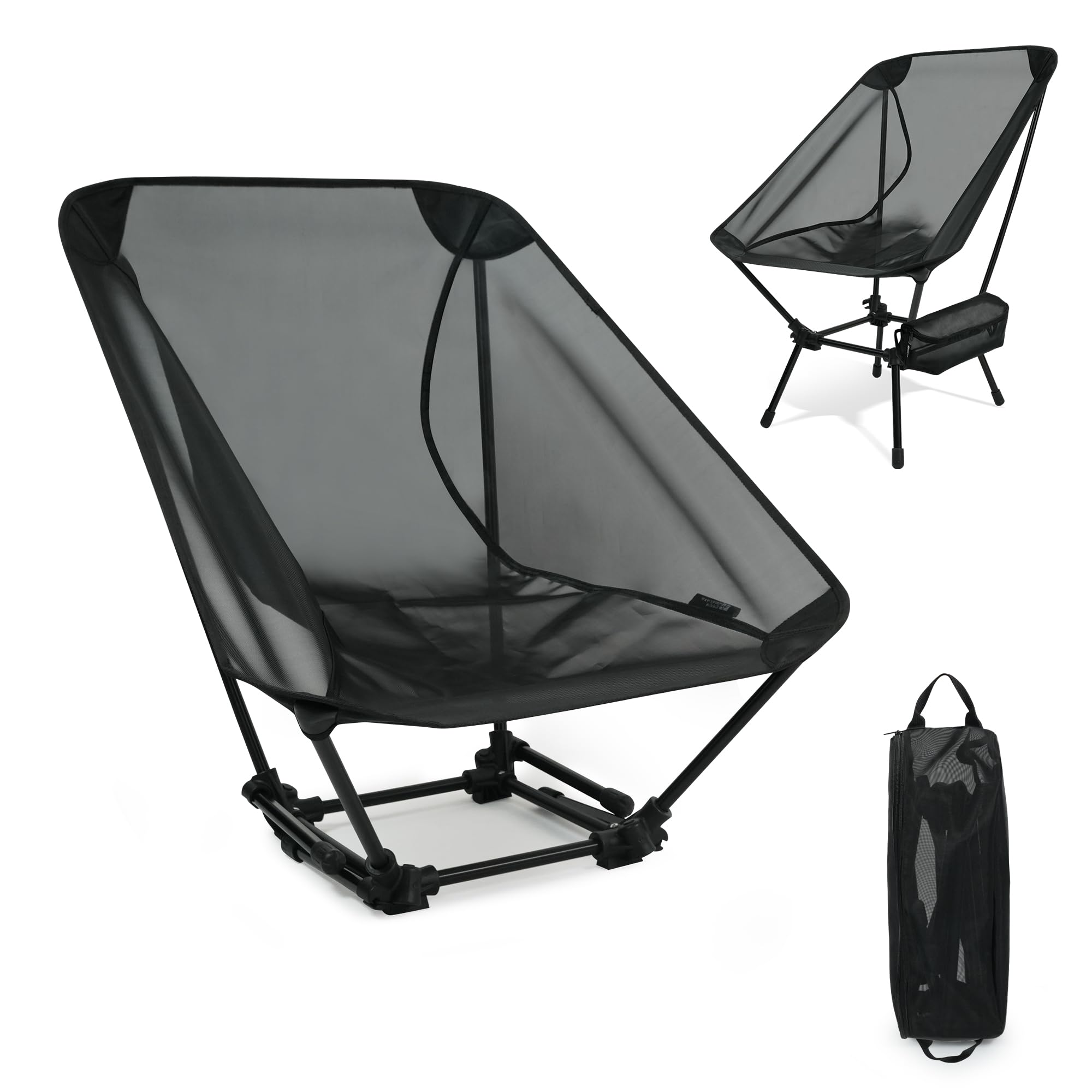Photo 1 of ???? Himalaya Ultralight Beach Chair, 2 Heights Lightweight Camping Chair, Folding Mesh Backpacking Chairs, Portable Compact Camp Chairs for Hiking Picnic Lawn Festival Outdoor