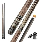 CUEBOTS Z LUK Carbon Fiber Pool Cue Stick, Low Deflection Carbon Cue | Cuebots Japanese Pigskin Tip, 3/8-8 Stainless Steel Joint, Pro Taper, High Performance Carbon Fiber Cue For Everyone