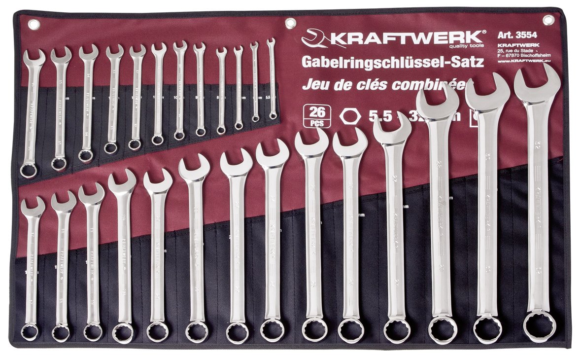 Kraftwerk 3554R 26 Pieces Combination Ring Set 5.5 – 32 mm Roll.