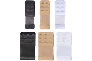 SAMGU Women's Bra Extenders 2 Hook / 3 Hook / 4 Hook / 5 Hook / 6 Hook, Soft Stretchy Back Bra Extension Strap