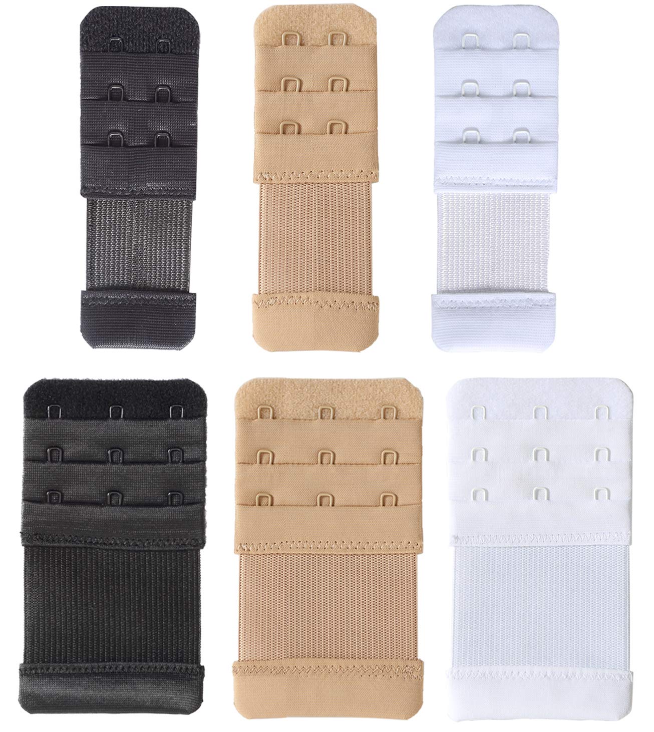Photo 1 of ** 5 PCS ** SAMGU 6 Pieces Women's Bra Extenders 2 Hook / 3 Hook Stretchy Bra Extension Strap (one size, 2 Hook 1/2 Inch & 3 hook 3/4 Inch)