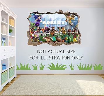 Roblox 3d Effect Wall Sticker Decal Mural Bedroom D2 Xxxl 130cm X 100cm Amazon Co Uk Diy Tools - roblox art decal