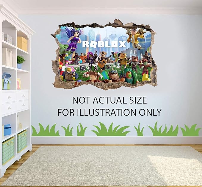 Roblox 3D Effect Wall Sticker Decal Mural Bedroom D2 (XXL 100CM x 65CM
