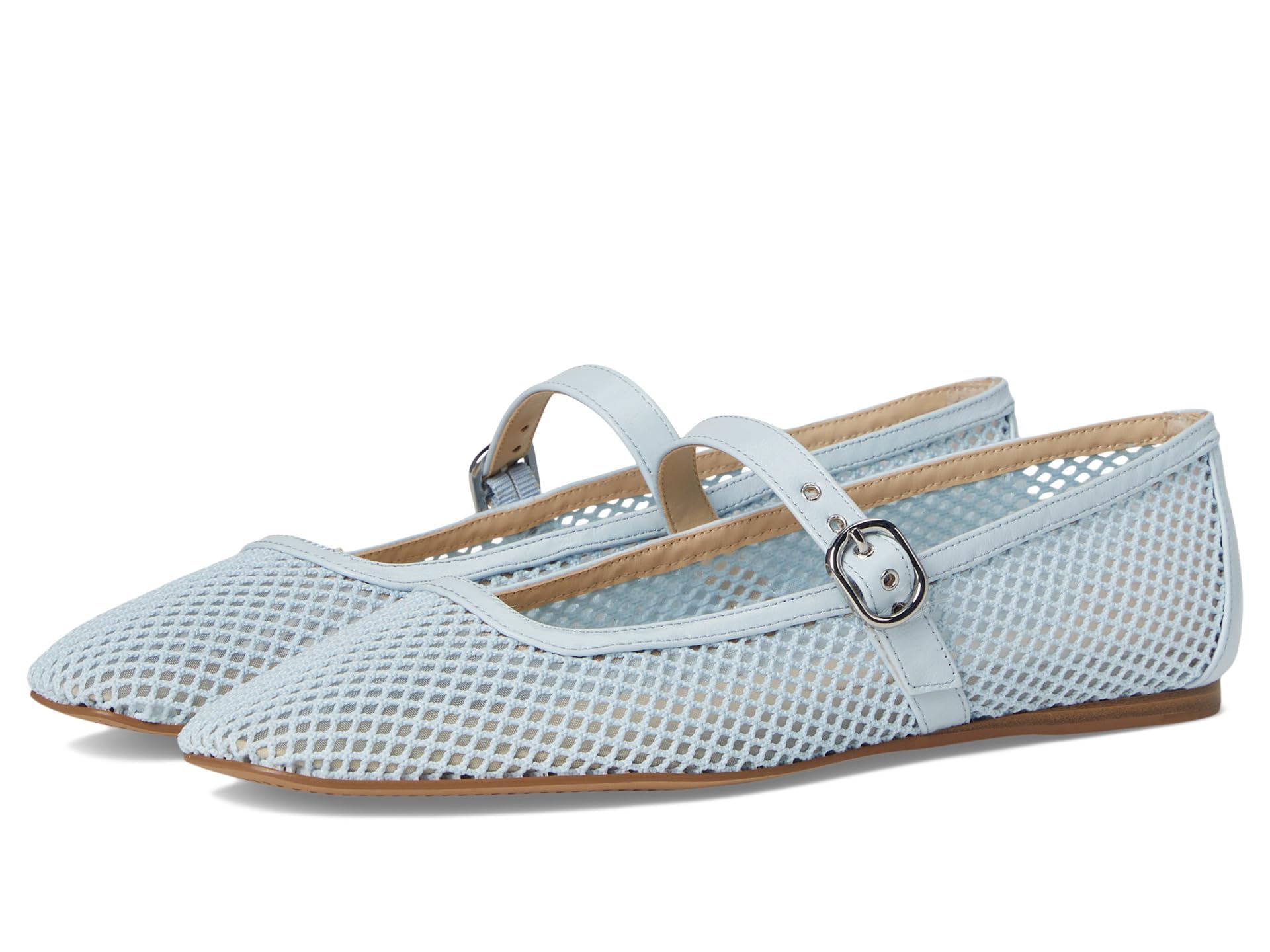 Dolce Vita Women’s Rodni Mesh Ballet Flat, Light Blue Woven, 8