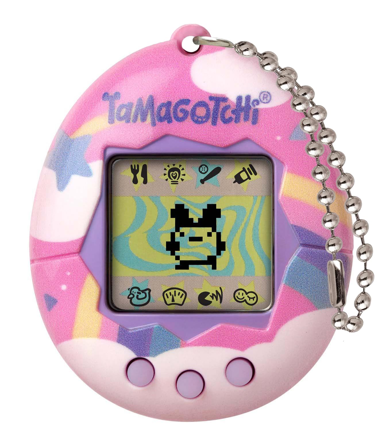 TAMAGOTCHI BANDAI Original Dreamy Shell Original Cyber Pet 90s Adults And Kids Toy With Chain | Retro Virtual Pets Are Great Boys And Girls Toys Or Gifts For Ages 8+