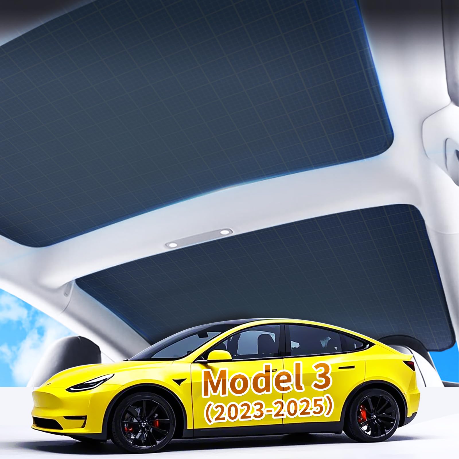 Photo 1 of 2025 Newly Upgraded Sunshade Roof for Tesla New Model 3 Nano - Molecular Insulation Technology, Blocks UV Rays & Heat, Ideal Tesla Accessory (Black,Model 3 (2023-2025)