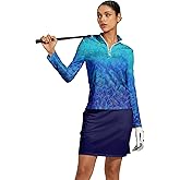Golf Shirts for Woman UPF 50+ Sun Protection Quick Dry Lightweight Long Sleeve Polo Shirts for Woman Rash Guard