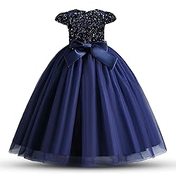 Nileafes Flower Girl Pageant Sequins Dress Princess