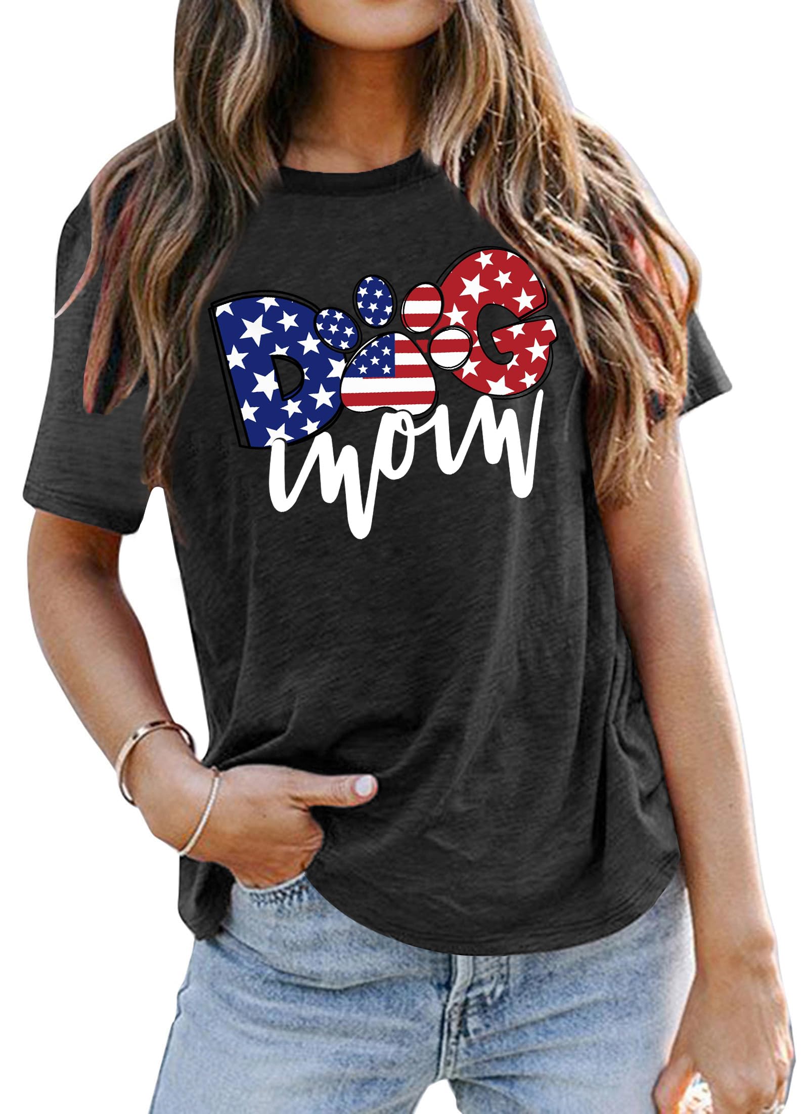 thumbnail image 2 of Womens Dog Mom T Shirt Funny Saying Gift For Her Hilarious Graphic Tee Quote For Girls Crazy Dog Women S T Shirt 2 of 14