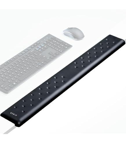 PostureUp EdgeRest Handgelenkauflage – L-förmig, Memory-Schaum, Rutschfest (Schwarz, 61cm)