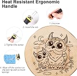 Anesty Pyrography Machine 60W Digital Display 23 Tips Dual Pen Kit Wood Leather view 4