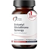 Designs for Health S-Acetyl Glutathione Synergy - 200mg S-A-GSH with NAC + Vitamin B6 - Non-GMO Antioxidant Supplement to Help Support Normal Detoxification (60 Capsules)