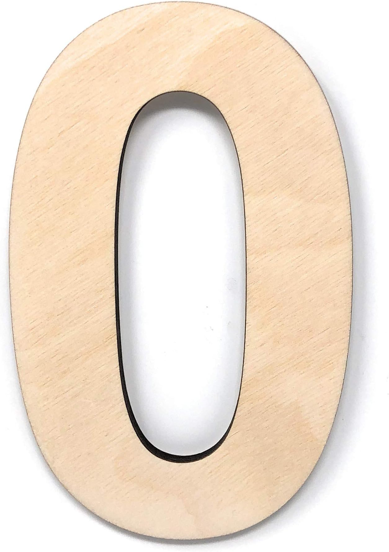 Gocutouts 12" Wooden Number 0 Premium 1/4" Baltic Birch DIY Craft Numbers (12", 0)