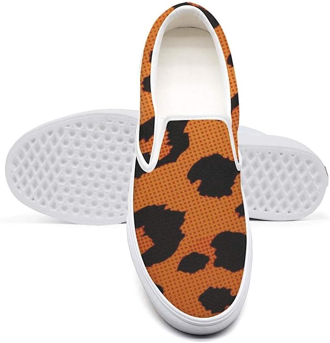 Green Leopard Print Womens Best Slip on Athletic Canvas