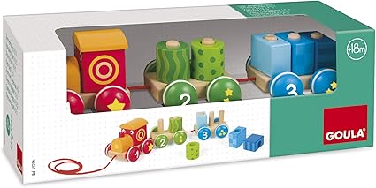 wooden pull along train