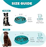 Outward Hound Slow Feeder Dog Bowl Large Turquoise – Non-Slip, Durable view 5