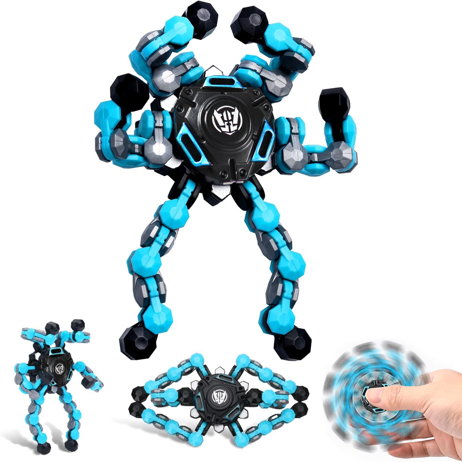 NEW Transformable Sensory Fidget Spinner Toy, Funny DIY Spin Top Hand Finger Spinner Creative Fingertip Mechanical Gyro for Kids Adults, All Ages โ image 1