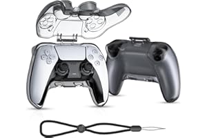 NEWDERY Hard Carrying Case for PS5 DualSense Controller, Shockproof Travel Protective Case with Snap Lock & Hand Strap, Anti-