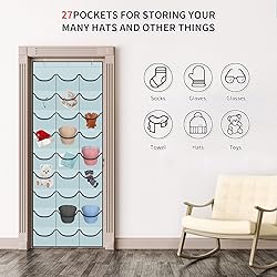 Hat Rack for Baseball Caps, 27 Pockets Over The