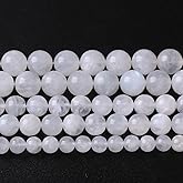4MM 86PCS Natural Stone White Moonstone Gemstone Semi Precious Beads for Jewelry Making DIY Bracelet