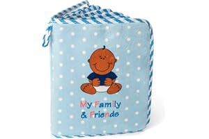 GENIUS BABY TOYS My First Photo Album of Family & Friends for Black, Brown, Multiracial African American Baby Boy