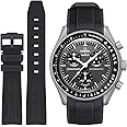 Stanchev Strap for Omega x Swatch MoonSwatch/Rolex Watch 20mm,Soft Silicone Omega X Swatch Moonswatch Speedmaster Replacement Strap,Curved No Gap Moonswatch Swatch strap for Men Women (Black1)