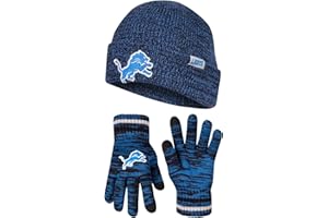 Ultra Game Youth NFL Official Super Soft Marl Knit Winter Beanie Knit Hat with Extra Warm Touch Screen Gloves