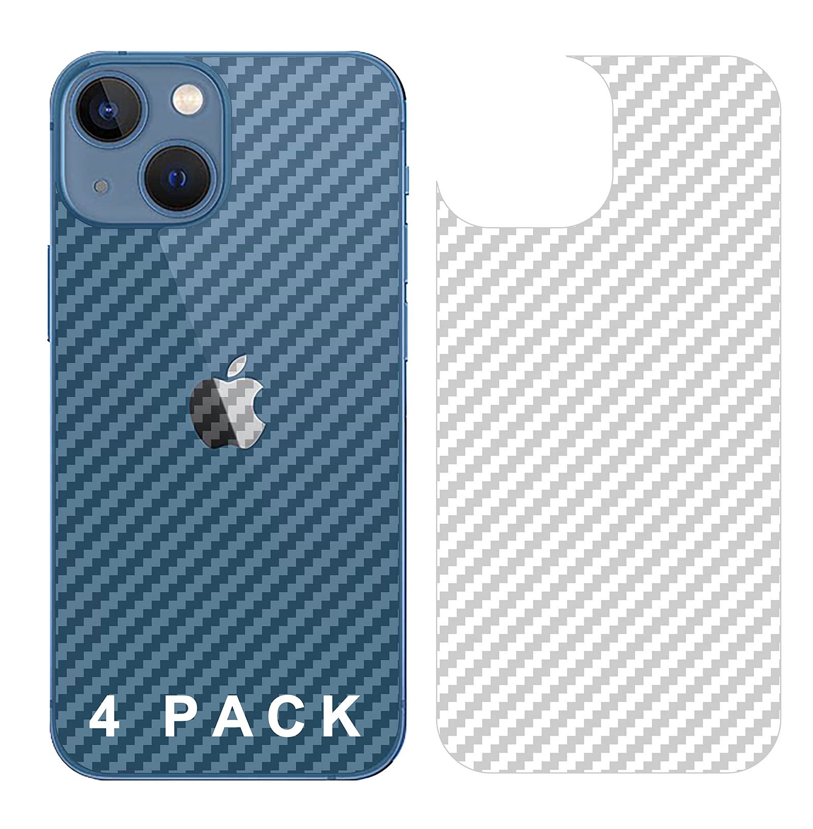 GIOPUEY Back Protector Flim Compatible with iPhone 13, [4 Pack] 0.1mm Ultra Slim Soft Back Film [Anti Fingerprint] [Non Slip] Back Protector for iPhone 13