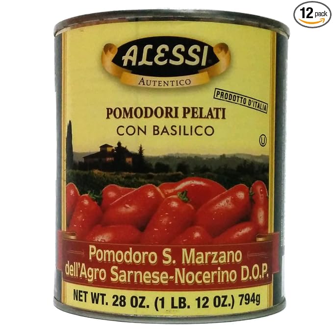 Alessi whole peeled tomatoes with basil (071072004159)