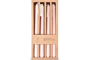 Lavault Taper Candles for Dinner Tables - Tall Candle Sticks - Slow-Burning Tapered Candles - Long Candles for Home, Events and Special Occasions- Pink - Floral Aroma