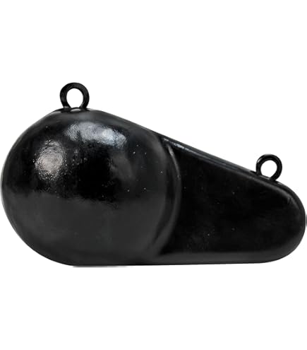 Downrigger Weight Coated S (4-12lb) Oval Cannon Balls With Fin