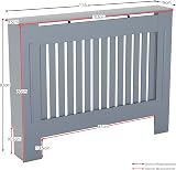 Vida Designs Chelsea Radiator Cover Grey Medium Modern Vertical Slat 82x111x19 view 7