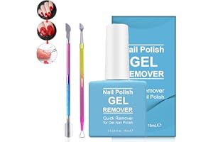 YLXYZUAD Nail Polish Remover with Metal Silver Cuticle Pusher, Simple Easy Gel Nail Polish Remover Set for Home DIY