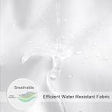 EurCross White Shower Curtain 120x180 cm Polyester Anti Mould view 3