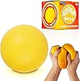 Power Your Fun Arggh Stress Ball for Adults and Kids- 3.75 Inch Large Tension Relief Ball Fidget Toy, Color-Changing Stress Relief Squeeze Sensory Balls Big Squishy Toys for Boys Girls (Yellow/Orange)