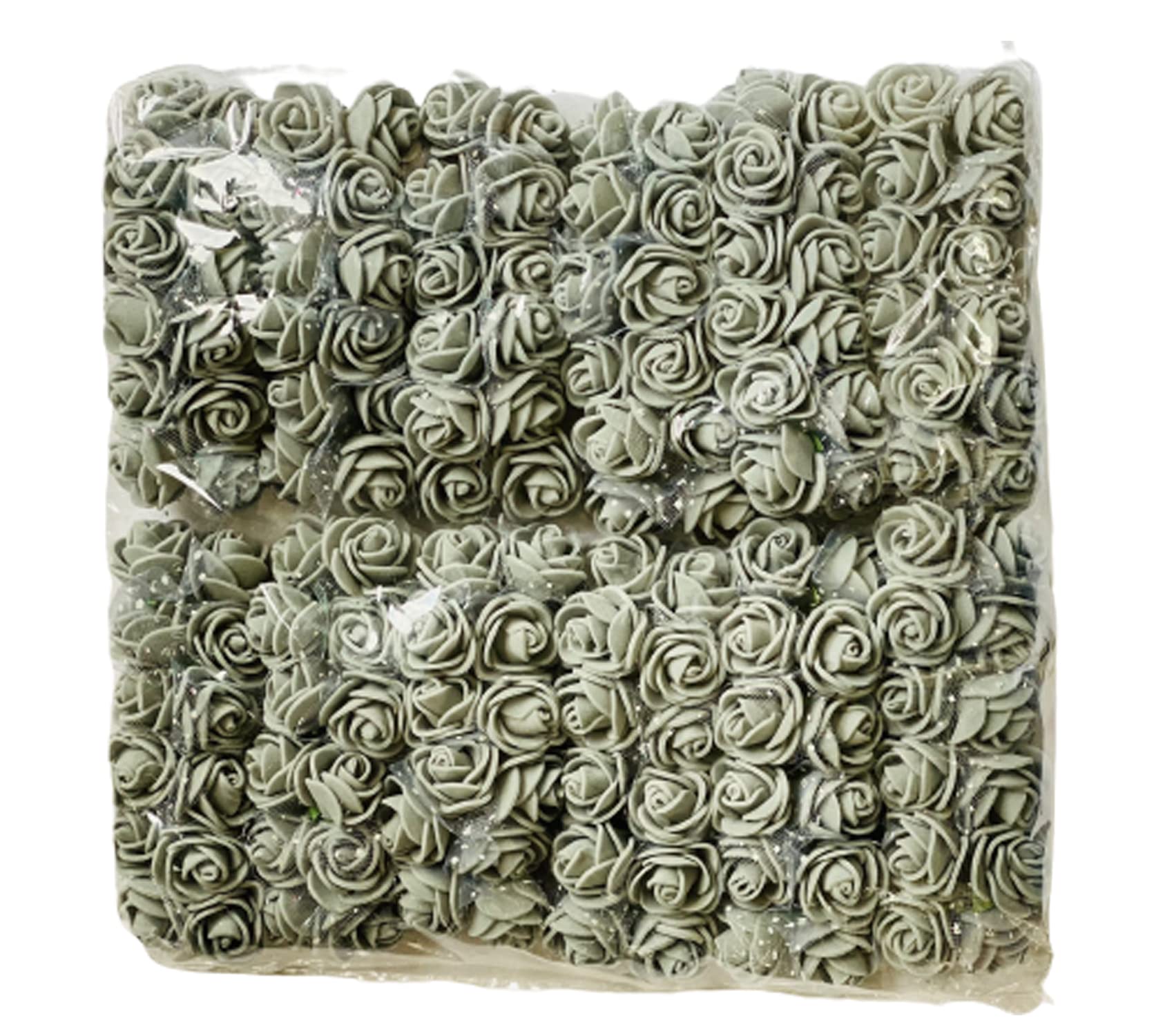creative balloons Artificial Foam Rose Flowers Silver Foam Rose Fake Flower Heads Gift Flowers Wedding Birthday Memorial Day DIY Foam Flowers for Crafting Home Office Decoration 144pcs