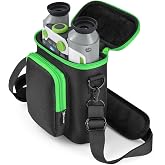 CaSZLUTION Travel Case Compatible with LeapFrog Magic Adventures Binoculars | Fabric Protective Storage Bag,Fits for Nikon Monarch M5 M7 Binocular PROSTAFF P3 8x42 10x42, Inner 5.90"&times;6.69&times;2.68", Green